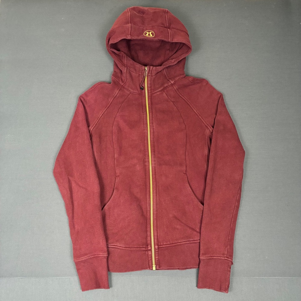 Lululemon Burgundy Scuba Full Zip Jacket Women's Size 10